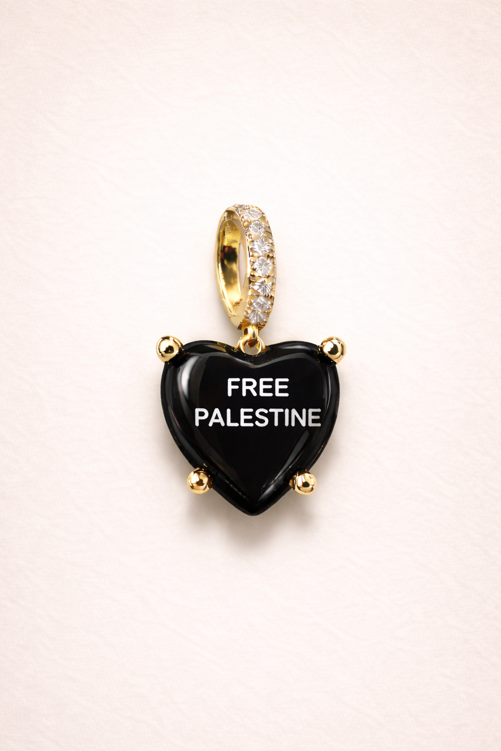Free Palestine Charm - schwarz