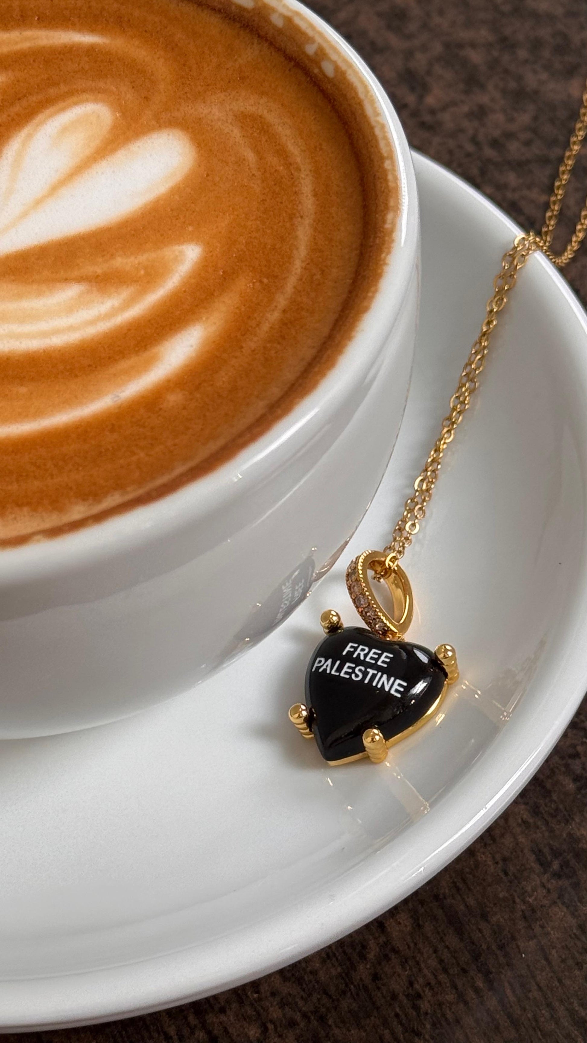 Free Palestine Charm - schwarz