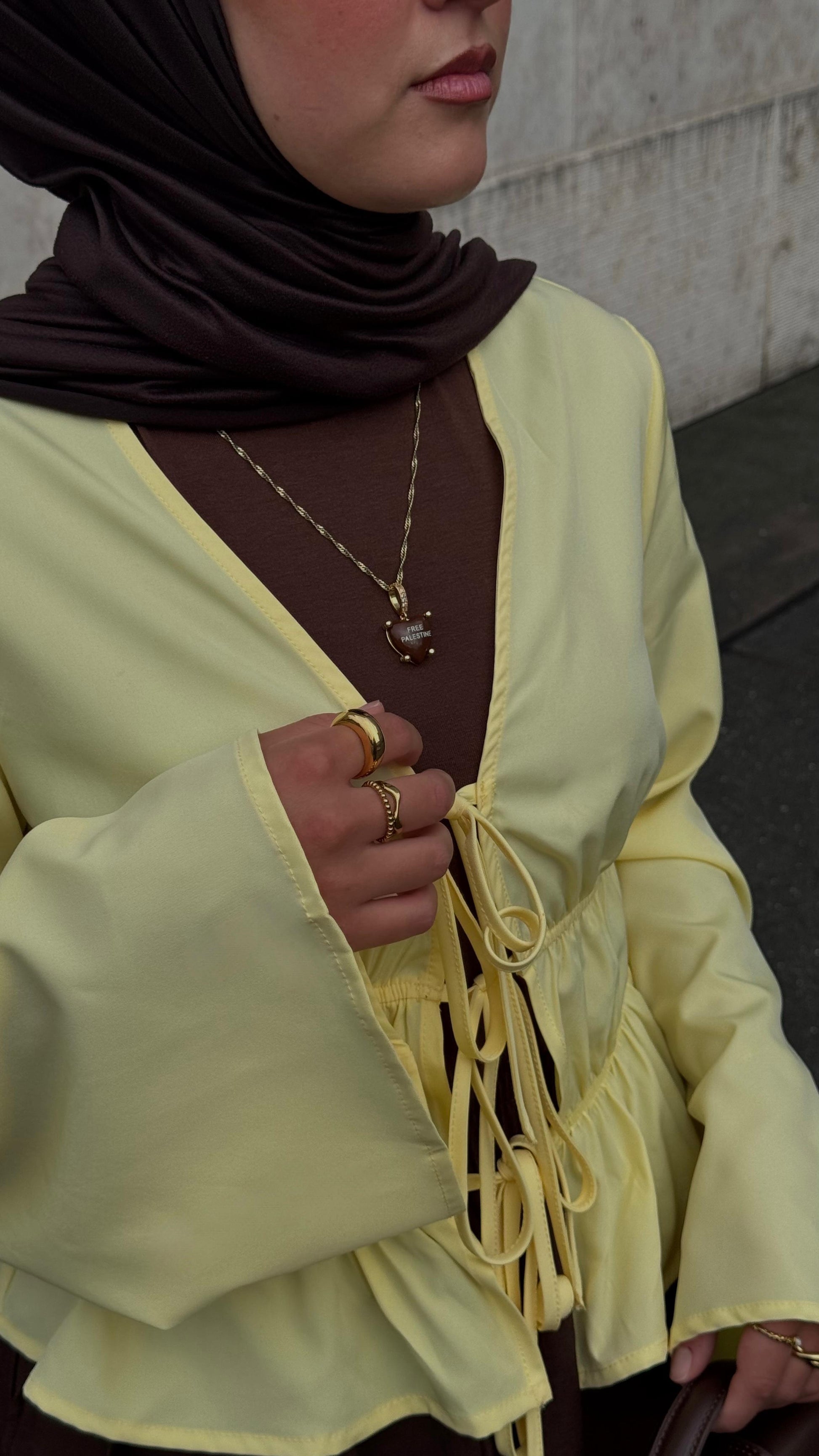 Free Palestine Charm - braun