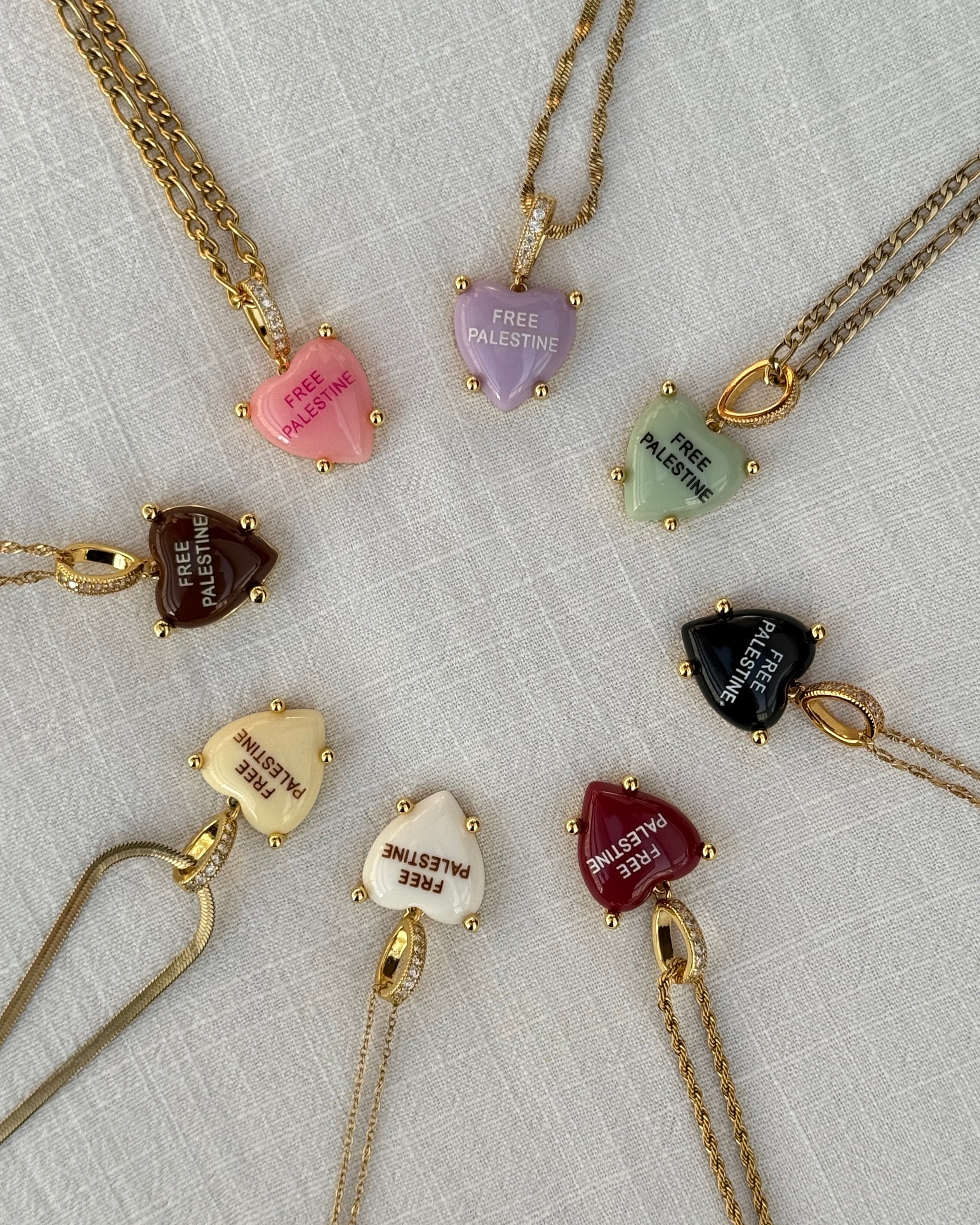 Free Palestine Charm - weiß