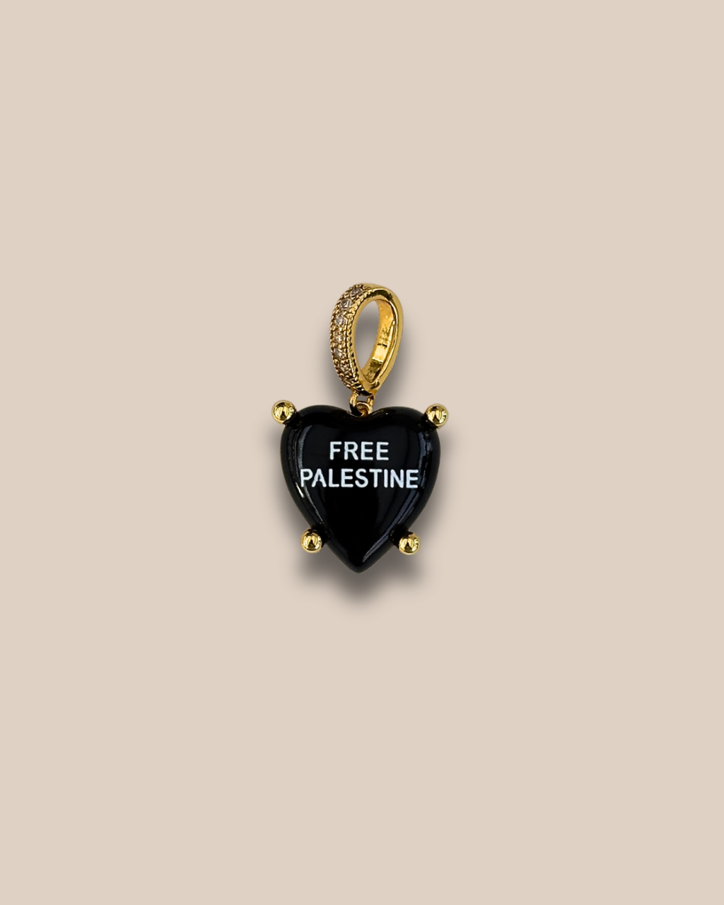 Free Palestine Charm - schwarz