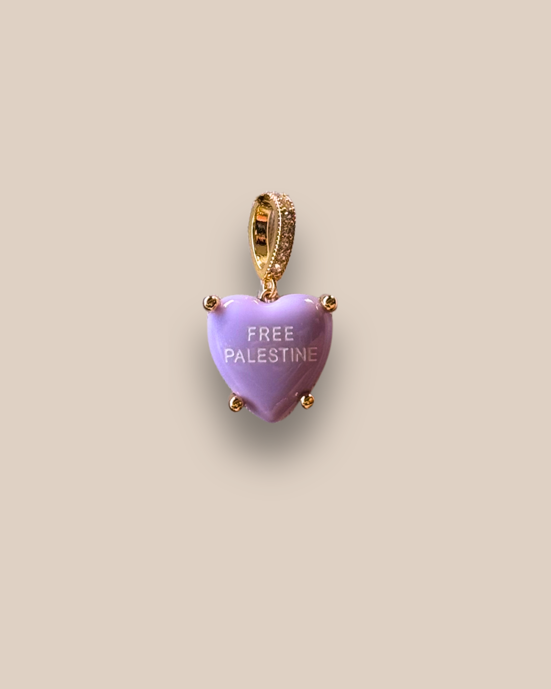 Free Palestine Charm - flieder