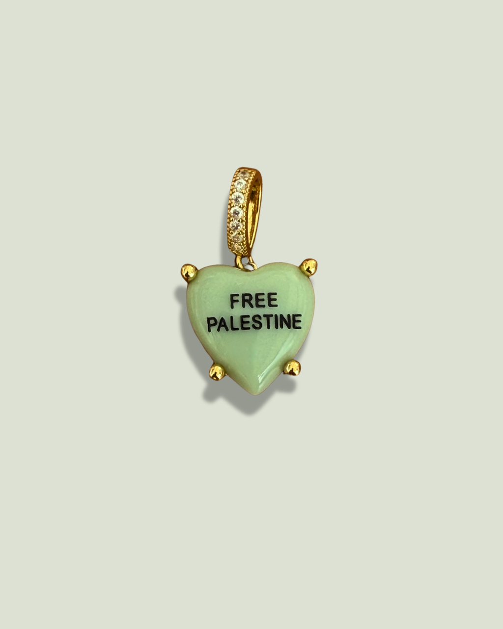 Free Palestine Charm - mintgrün