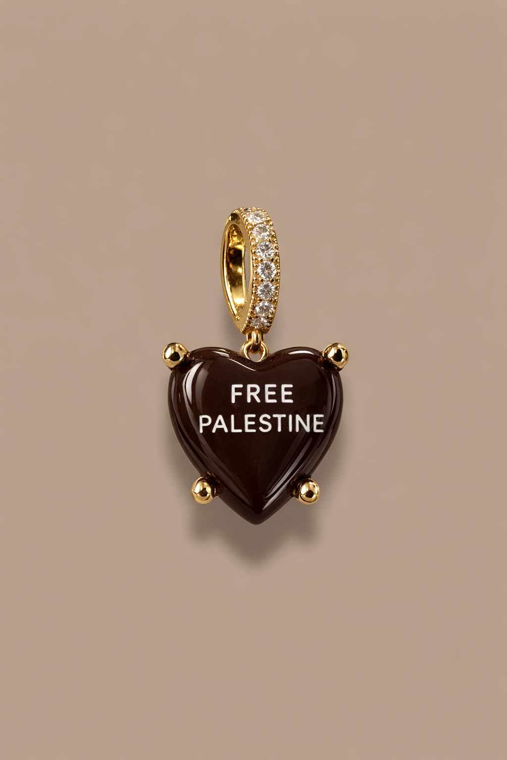 Free Palestine Charm - braun