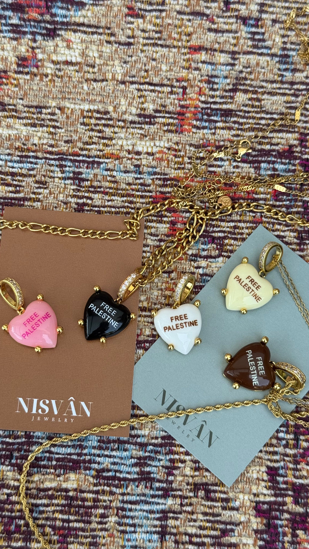 Free Palestine Charm - schwarz