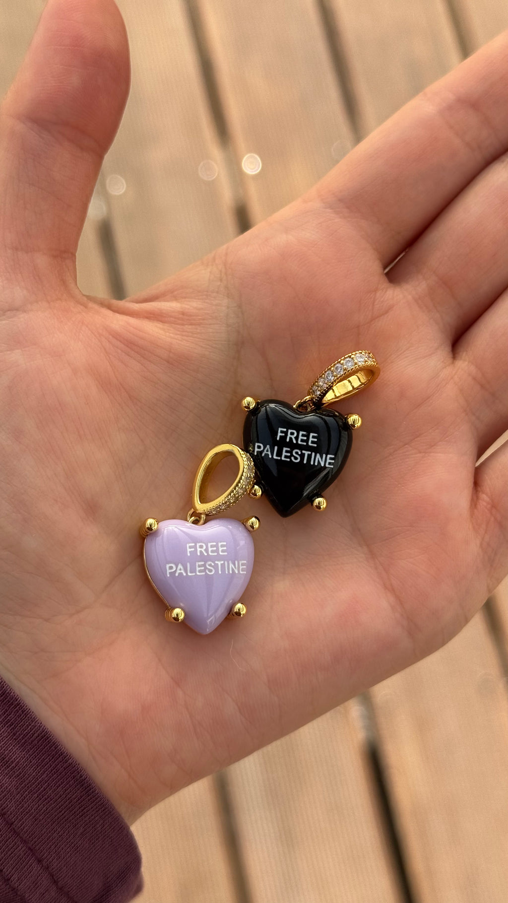 Free Palestine Charm - flieder