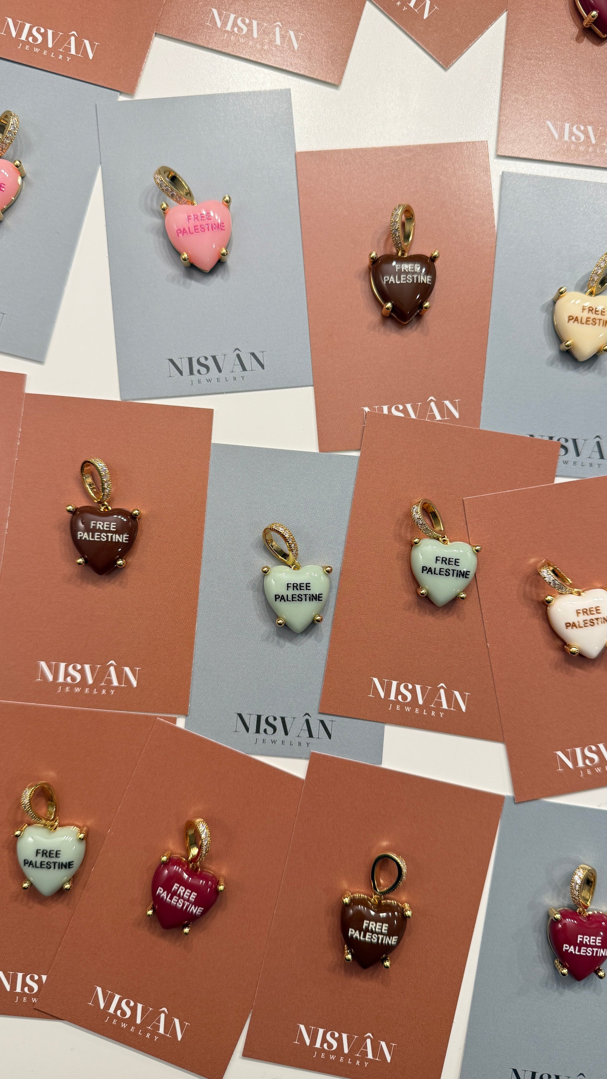 Free Palestine Charm - dunkelrot