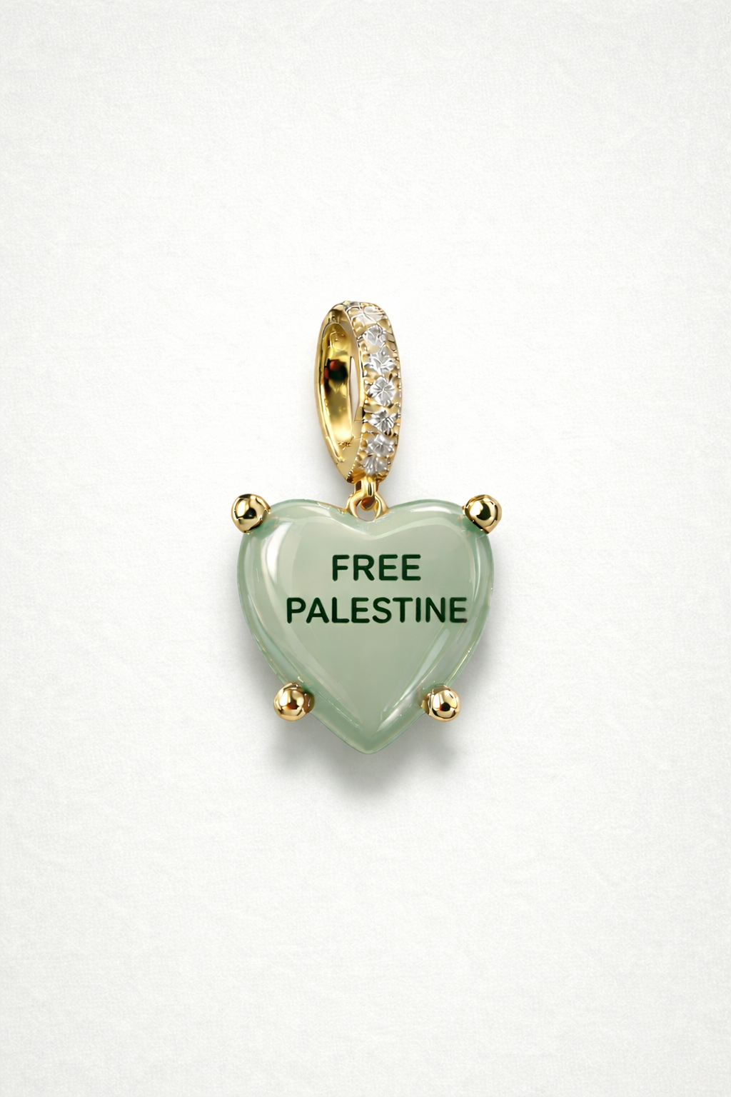 Free Palestine Charm - mintgrün
